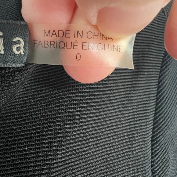 Alice + Olivia Employed 3/4 Sleeve Skater Mini Dress Women's Size 0 Black Lined - Picture 7 of 10